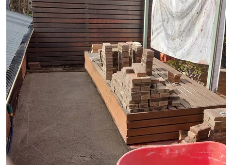 Paving in herringbone. - Rogers Little Loaders - 2/4