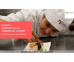 Enrol now in the Certificate iv in Commercial Cookery to boost your career.