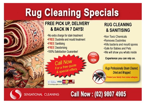 Rug cleaning pickup and delivery near me