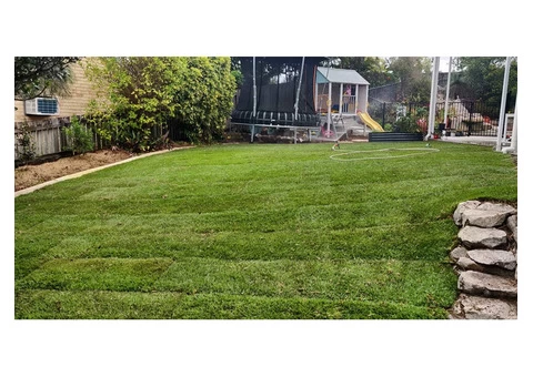 Garden beds, paving strip and full returf. - Rogers Little Loaders - 6/7