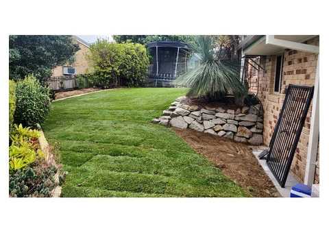 Garden beds, paving strip and full returf. - Rogers Little Loaders - 7/7