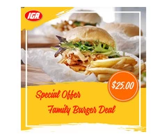 Special Offer Family Burger On Sale - IGA Ravenswood