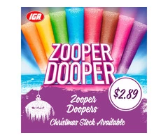 Zooper Doopers On Sale IGA Ravenswood