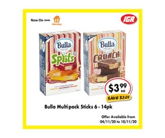 Bulla Multipack Sticks - Grocery Item, IGA Ravenswood