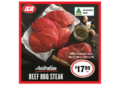 Beef BBQ Steak - Grocery Item, IGA Ravenswood