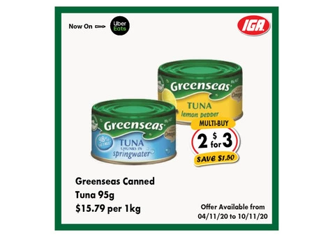 Greenseas Canned Tuna - Grocery Item, IGA Ravenswood