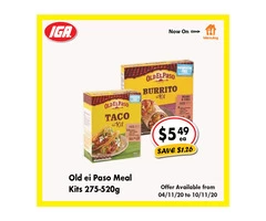 Old ei Paso Meal Kits - Grocery Item, IGA Ravenswood