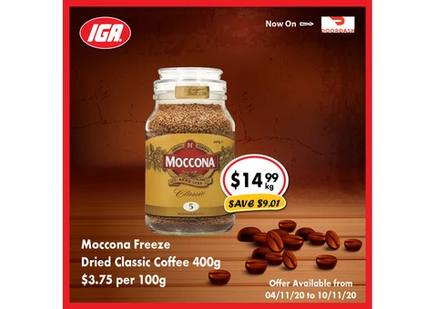 Moccona Freeze Dried Classic Coffee - Grocery Item, IGA Ravenswood