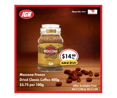 Moccona Freeze Dried Classic Coffee - Grocery Item, IGA Ravenswood