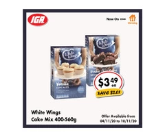 White Wings Cake Mix - Grocery Item, IGA Ravenswood