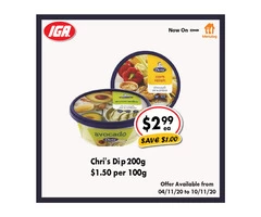 Chri's Dip - Grocery Item, IGA Ravenswood