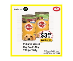 Pedigree Canned Dog Food - Grocery Item, IGA Ravenswood