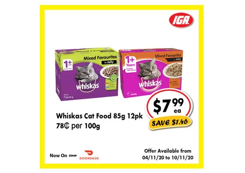 Whiskas Cat Food - Grocery Item, IGA Ravenswood