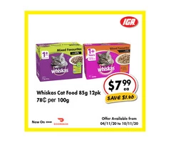 Whiskas Cat Food - Grocery Item, IGA Ravenswood