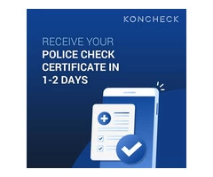 Receive your Police Check certificate in 1-2 days from KONCHECK