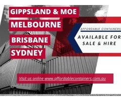 Shipping containers for sale in Gippsland and Moe - Affordable Containers