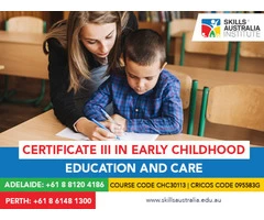 Study cert 3 early childhood education and care in Adelaide