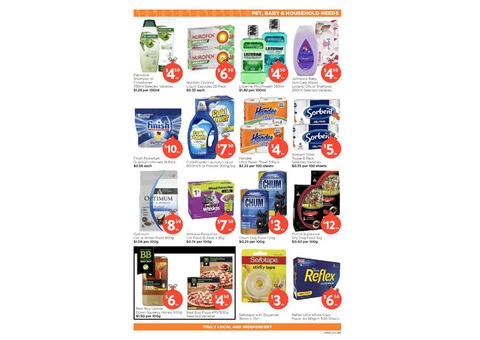 Pet, Baby & Household Needs  - Essentials Item, FoodWorks Clovelly