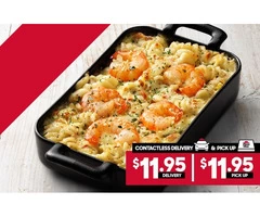 REGULAR CREAMY PRAWN ALFREDO  On Sale Pizza Hut Moorebank