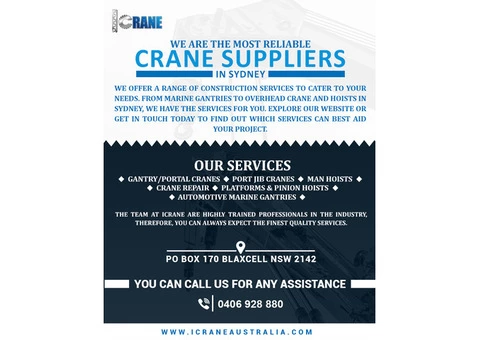 Overhead Crane Manufacturers NSW | Crane Repairs And Suppliers In Sydney
