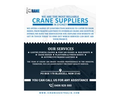 Overhead Crane Manufacturers NSW | Crane Repairs And Suppliers In Sydney