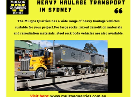 We provide Heavy Haulage Services to the Sydney