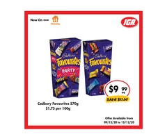 Cadbury Favourites From IGA Ravenswood