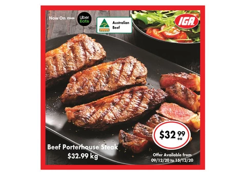 Beef Porterhouse Steak From IGA Ravenswood
