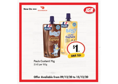 Pauls Custard From IGA Ravenswood