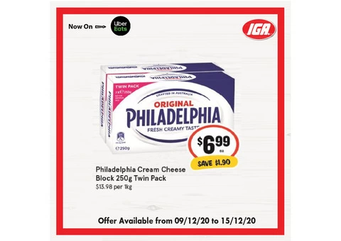Philadelphia Cream Cheese Block From IGA Ravenswood