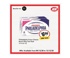 Philadelphia Cream Cheese Block From IGA Ravenswood