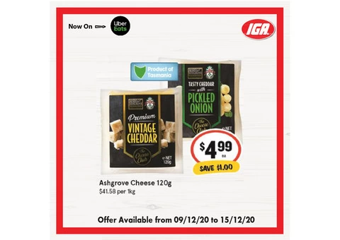 Ashgrove Cheese From IGA Ravenswood