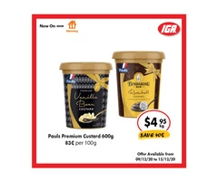 Pauls Premium Custard From IGA Ravenswood