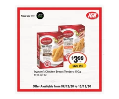 Ingham's Chicken Breast Tenders From IGA Ravenswood