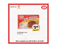 I&J Big Beefers From IGA Ravenswood