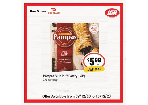 Pampas Bulk Puff Pastry From IGA Ravenswood