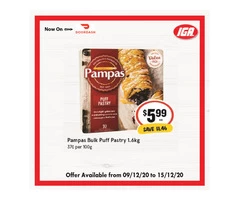 Pampas Bulk Puff Pastry From IGA Ravenswood