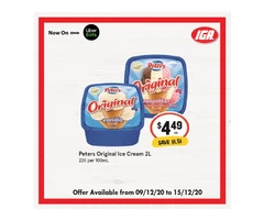 Peters Original Ice Cream From IGA Ravenswood