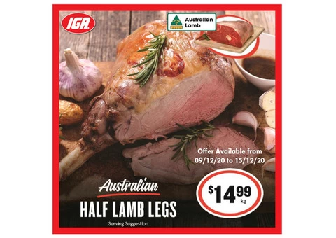 Australian Half Lamb Legs From IGA Ravenswood