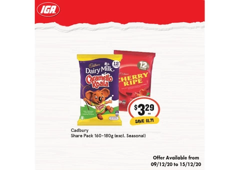 Cadbury Share Pack From IGA Ravenswood