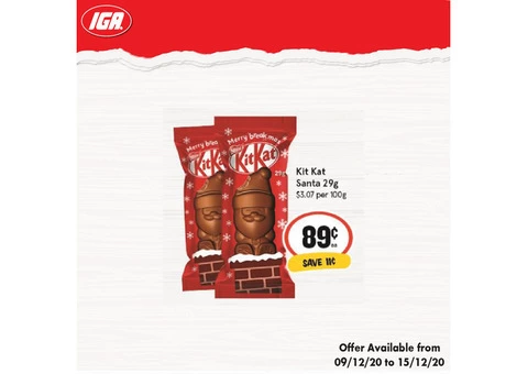 Kit Kat Santa From IGA Ravenswood