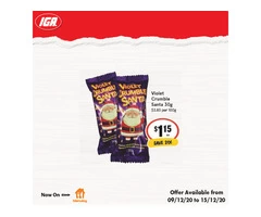 Violet Crumble Santa From IGA Ravenswood