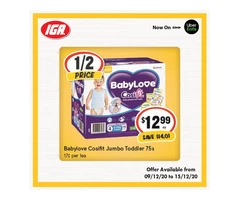 Babylove Cosifit Jumbo Toddler From IGA Ravenswood