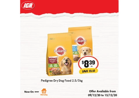 Pedigree Dry Dog Food From IGA Ravenswood