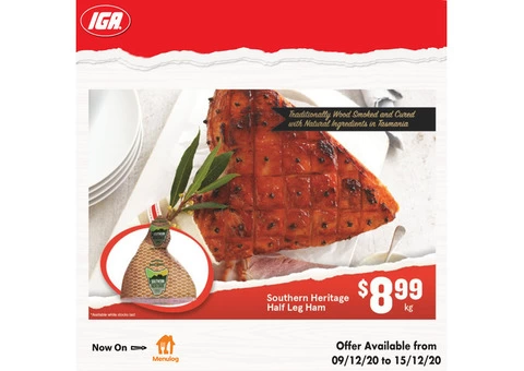 Southern Heritage Half Leg Ham From IGA Ravenswood