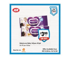 BabyLove Baby WipesFrom IGA Ravenswood