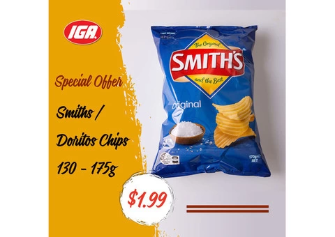 Smiths / Doritos Chips at IGA Ravenswood