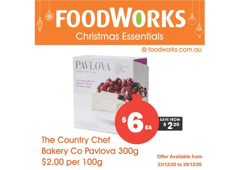 The Country Chef Bakery Co Pavlova  - Essential Item, FoodWorks Clovelly