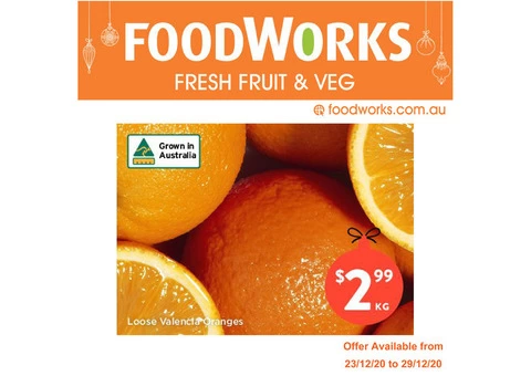 Loose Valencia Oranges  - Essential Item, FoodWorks Clovelly