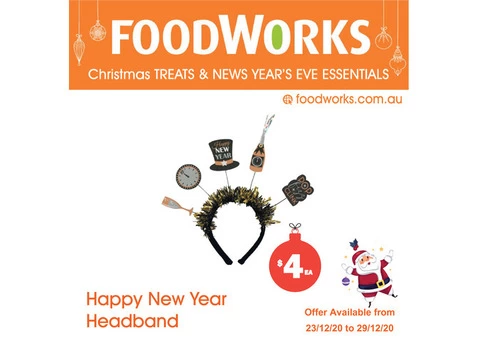 Happy New Year Headband  - Essential Item, FoodWorks Clovelly